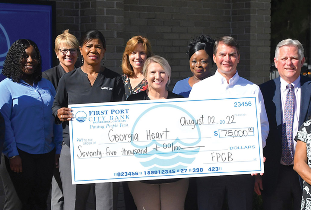 donation check presentation to Georgia Heart