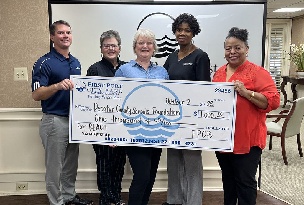 donation check presentation to Foar from Home